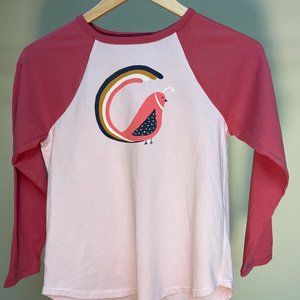 Tea Collection, Ragland, Long Sleeve, Bird Graphic T-Shirt, Girls Size 12